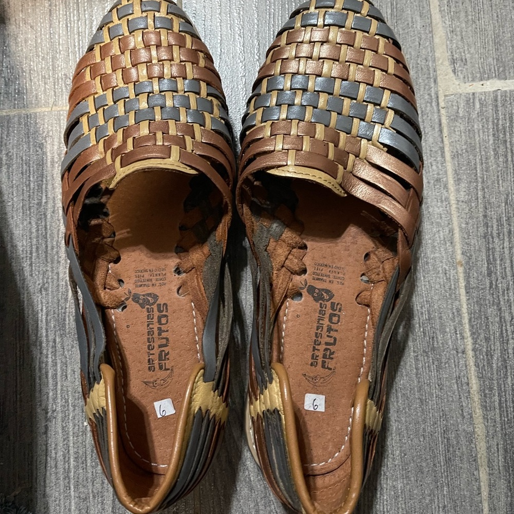Leather flats